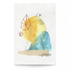 Ilovehome 水彩素描多用途門簾, Type1