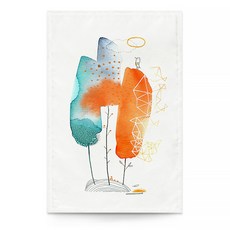 알럽홈 수채화 스케치 다용도 커튼