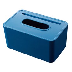 亮面簡約手機支架面紙盒, 藍色, 1個