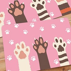 더플로우 리빙 플로우 고양이 발매트, D핑크발바닥