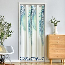 I Love Home 水果植物圖案布藝門簾, 大葉子