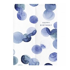 I Love Home 藍色調水彩隔間門簾, 生日