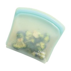 LIVING CREATOR 矽膠食物保鮮袋 800ml 藍色, 1個