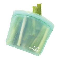 LIVING CREATOR 矽膠保鮮袋綠色800ml, 1個