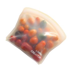 LIVING CREATOR 矽膠保鮮袋白色800ml, 1個