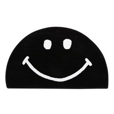 半圓微笑地墊, 黑色的