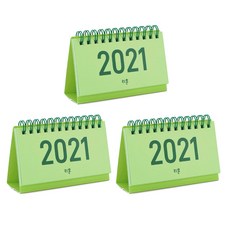 RIHOON 2021 Undermonitor 迷你桌面日曆 3p, 青蘋果