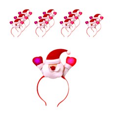 搞怪發光聖誕老人髮箍, 紅色, 12個