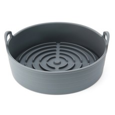 氣炸鍋微波爐專用矽膠容器 特大型 直徑22cm, 灰色的