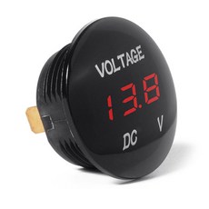 防水圓形高光澤電壓表 AT023, 1個