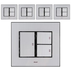 dosel 寬中號 3 球銀色 SA65, 5個