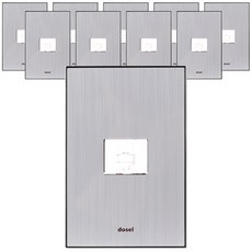 dosel 電話模組8P 1孔插座 銀色 SD54, 10個