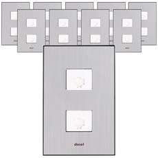 dosel 電話模塊化 8P 2 插腳插座銀色 SD55, 10個