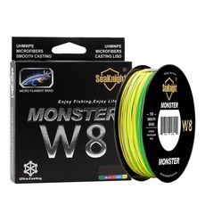 씨나이트 몬스터 8X PE 합사 낚싯줄 8W, Green + Purple + Orange + Blue + Yellow, 1개