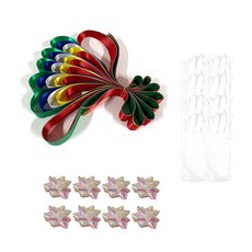 剪綵儀式設備 剪綵儀式 剪綵帶 成品 剪綵手套 裝飾緞帶 8人份套組, 混合顏色, 1套