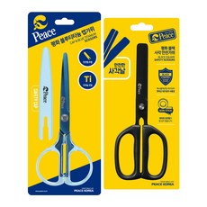 Peace Tools 平和 藍鈦筆蓋剪刀 + 黑色方形剪刀, 混和色, 1套