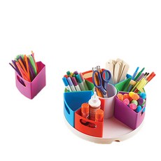 Learning Resources 空間整理圓形收納筒 LER3806, 混色, 1組