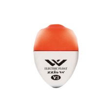 zzis W 電子穿孔浮標 S 0, 橘白色, 1個