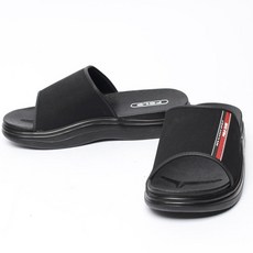 WALK SENSE 男款拼色厚底拖鞋, 黑色的, 280