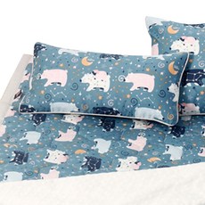 wisemama 超細纖維純棉印花枕, 午夜