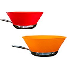 FRYWALL 煎鍋隔油紅色22cm+橙色24cm, 1套
