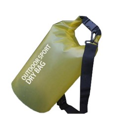 半透明乾燥沙灘包 20L, 黃色的