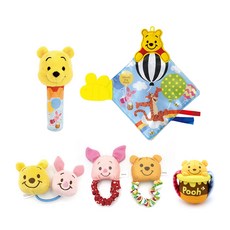 Disney 迪士尼 搖鈴固齒器玩具5件組, 混色, 1組