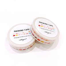 lallayena 可愛的紙膠帶 6mm*10m 2捲入, 86曲折三角裝飾線, 2套