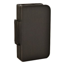 JS Mall 簡約便攜 CD DVD 媒體收納盒, 黑色, 1個