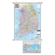 地圖.com 全國地圖掛軸 110 x 150 cm + 世界地圖, 1套