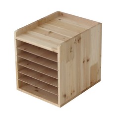 4MERIT 杉木文件盒, 木質, 7層