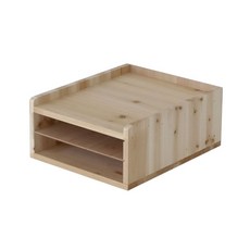 포메리트 삼나무 서류함, 우드, 3단