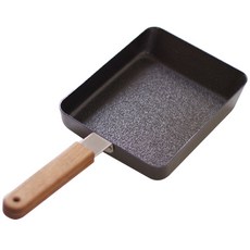 ambai IH電磁爐適用木柄鑄鐵玉子燒煎鍋 FSK-001 M號, 14.8*35cm, 1入