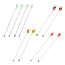 雞尾酒攪拌棒 綠色 4入+星星 2入+檸檬 2入+手柄 2入, 混色, 1套