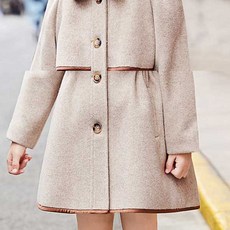 Edgeland 女童茱麗葉毛呢風衣