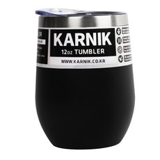 雙層不鏽鋼真空咖啡保溫杯, 355ml, 黑色