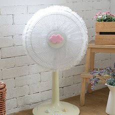 라이프스토리 러블리 선풍기 안전 커버 구름, 화이트, 1개