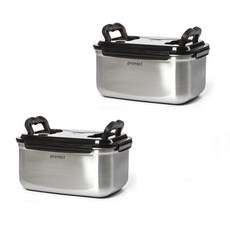 키친아트 스텐304 프리미오1 전해 무연마 김치통 4호, 9.5L, 2개