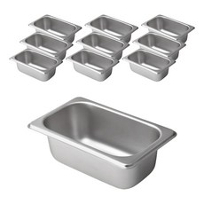 冰箱整理與自助餐廳用不銹鋼容器, 10個