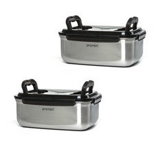 키친아트 스텐304 프리미오1 전해 무연마 김치통 3호, 7L, 2개