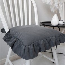 水洗荷葉邊坐墊, 木炭