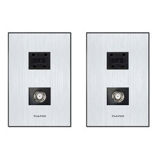 NANO電氣 Art2 黑色 + CATV1孔, 2個