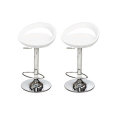 도리퍼니처 타원 사출 바텐 의자 2p, 화이트