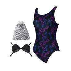 아쿠아티카 여성용 실내 원피스 수영복 + 언더브라 + 비닐백 AQA16, AQA1620