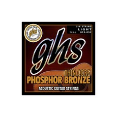 ghs STRINGS TCB-L 012-052 Thin Core Phosphor Bronze Light 木吉他弦, 單一商品, 單一顏色, 1個