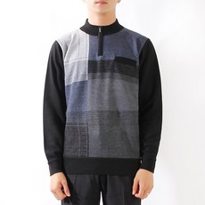 男款機能性戶外日常時尚拉鍊高爾夫針織衫D