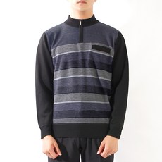 男款機能性戶外日常時尚拉鍊高爾夫針織衫C