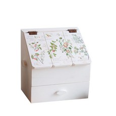 書雲藝術 復古原木抽屜多用途盒 Flora 小, 混色, 1個