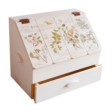 書雲藝術 復古原木抽屜多用途盒 Flora 大, 混色, 1個