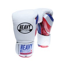 HEAVY HITTERS 的魔術貼訓練手套 H7-RWB, 白+銀+藍+紅